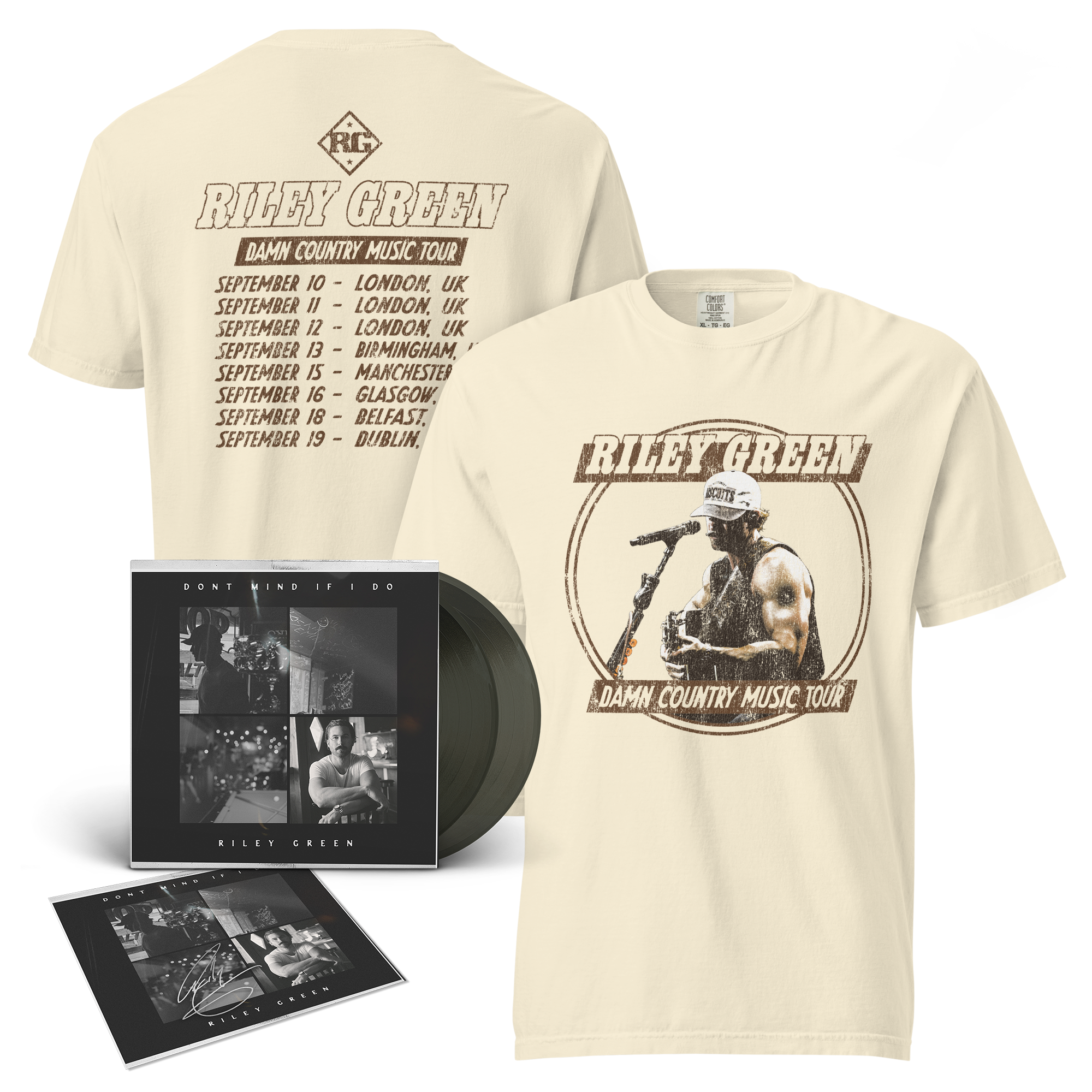 Don't Mind If I Do: Signed Exclusive Black Ice Vinyl + UK/IE Photo Tour Tee